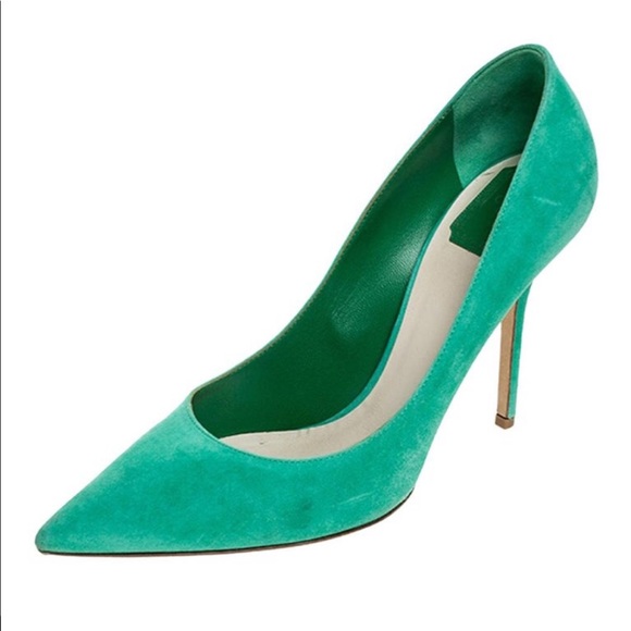 Christian Dior Stunning Emerald green suede pumps!!! Worn once. Gorgeous 💚💚 - Picture 8 of 9